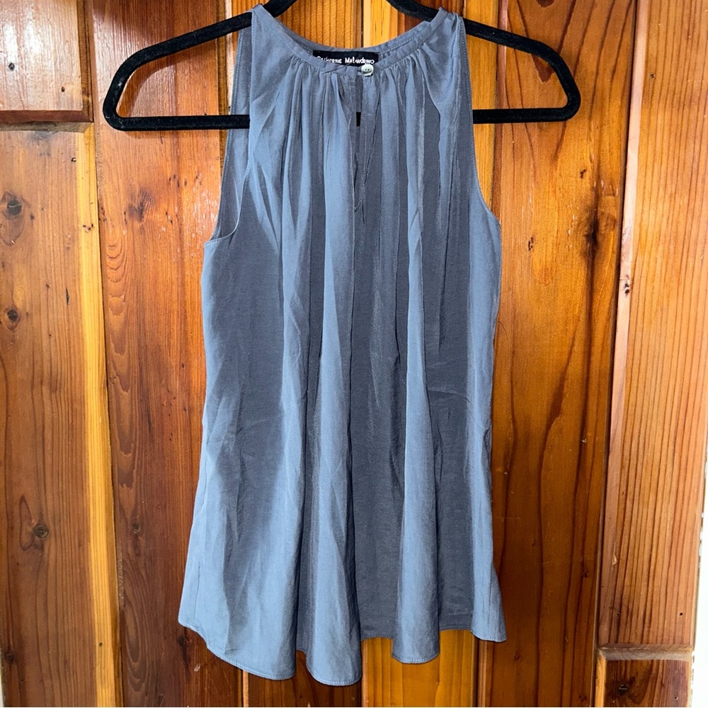 NWT CATHERINE MALANDRINO slate grey loose flowing tank size XS